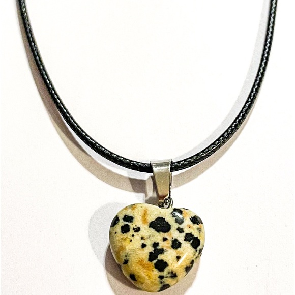 Jewelry - Dalmatian Jasper Heart Necklace